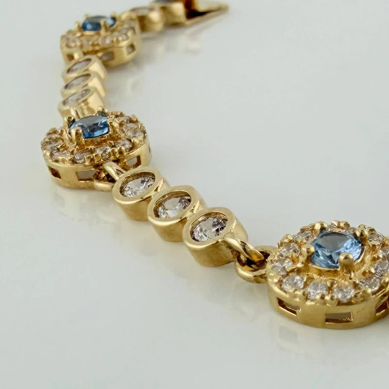 Pulso Tennis Halo 10 g / 18.1 cm / 7.11 mm Oro Amarillo 18K - Image 2