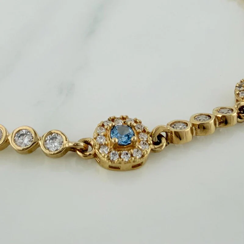 Pulso Tennis Halo 10 g / 18.1 cm / 7.11 mm Oro Amarillo 18K - Image 3