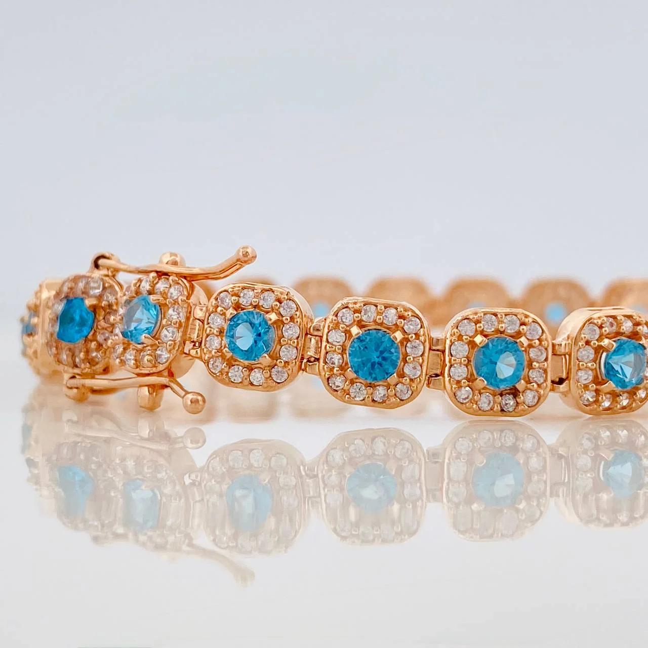 Pulso Tennis Halo 12gr / 18cm / 6.2mm Oro Rosa 18K $ - Image 3