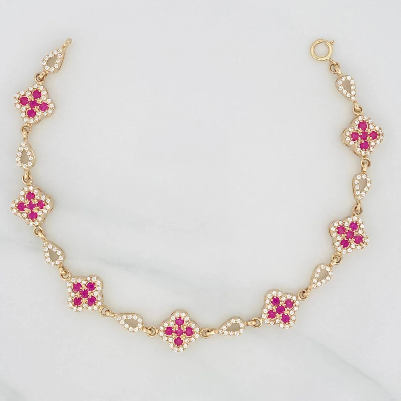 Pulso Trebol 11.9 g / 19.9 cm / 4.3 mm Oro Amarillo 18K