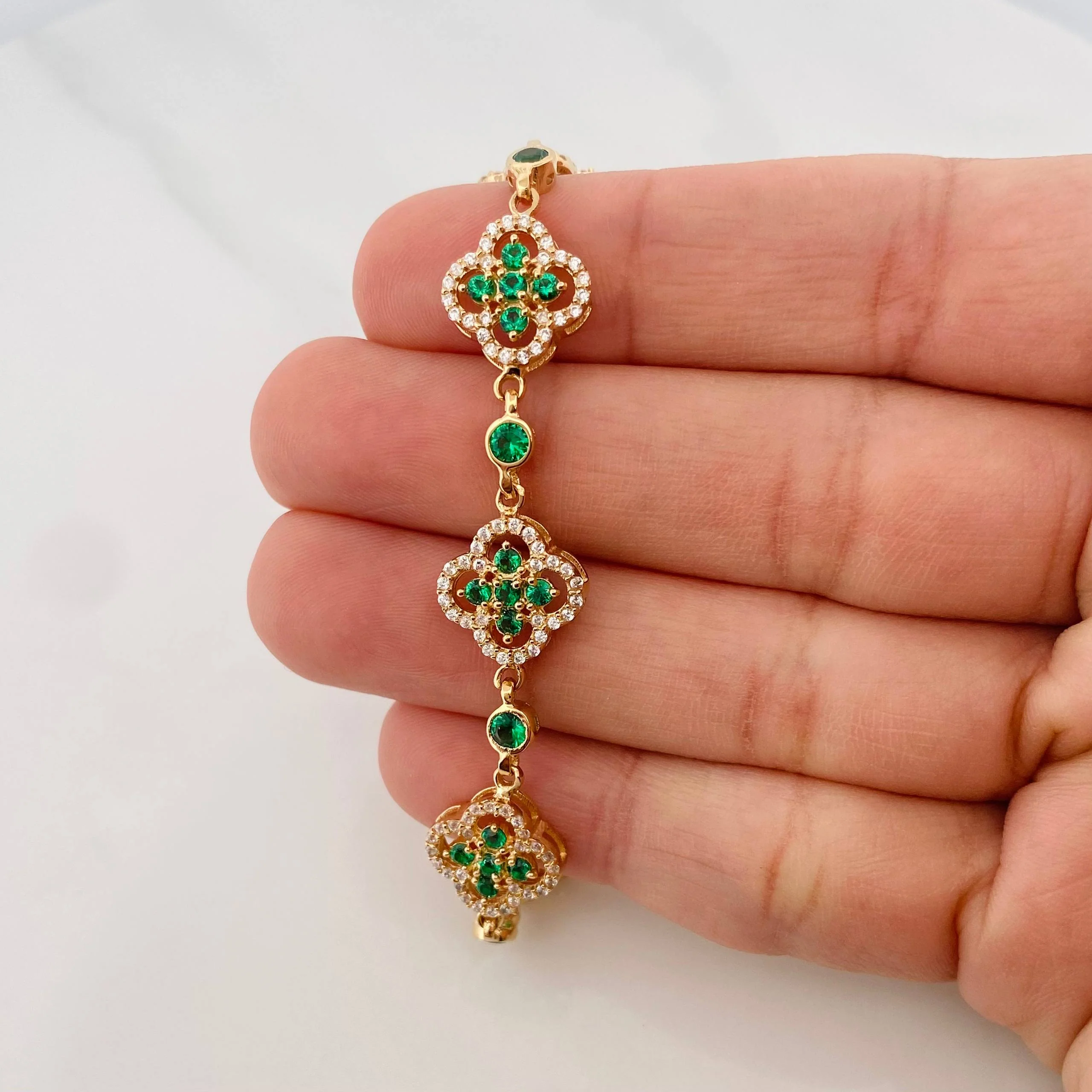 Pulso Trebol 13.55 g / 18.1 cm / 3.96 mm Oro Amarillo 18K - Image 4