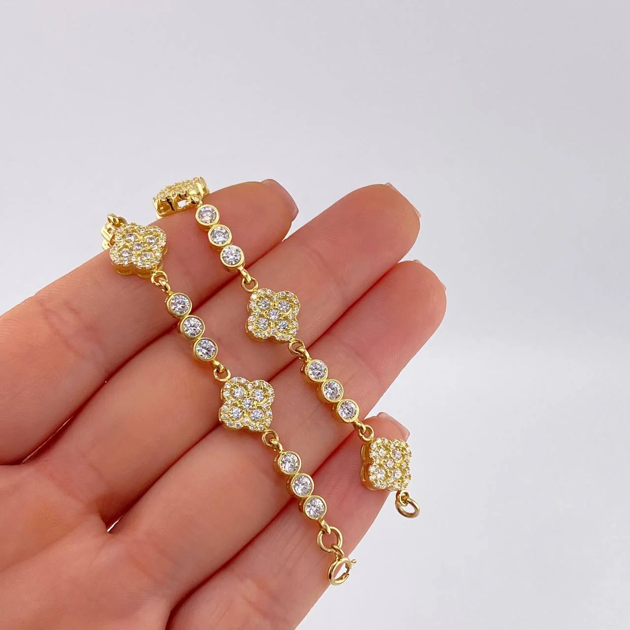 Pulso Trebol Burbujas 11.85 g / 19.6 cm / 9.8 mm Oro Amarillo 18K - Image 3