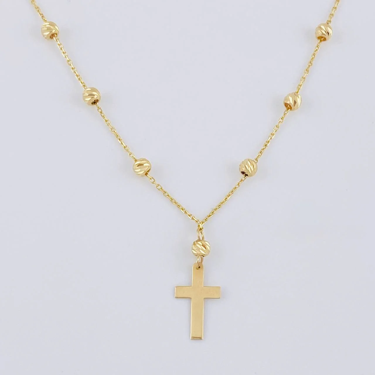 Rosario Cruz Lisa 3.2 g / 45.6 cm / 3 mm Oro Amarillo 18K