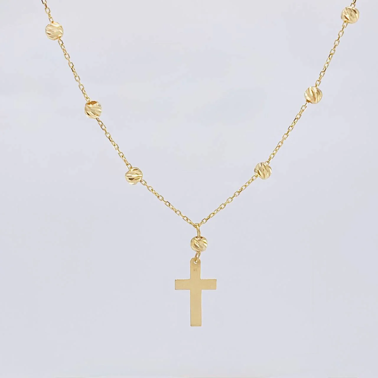 Rosario Cruz Lisa 3.2 g / 45.6 cm / 3 mm Oro Amarillo 18K - Image 2