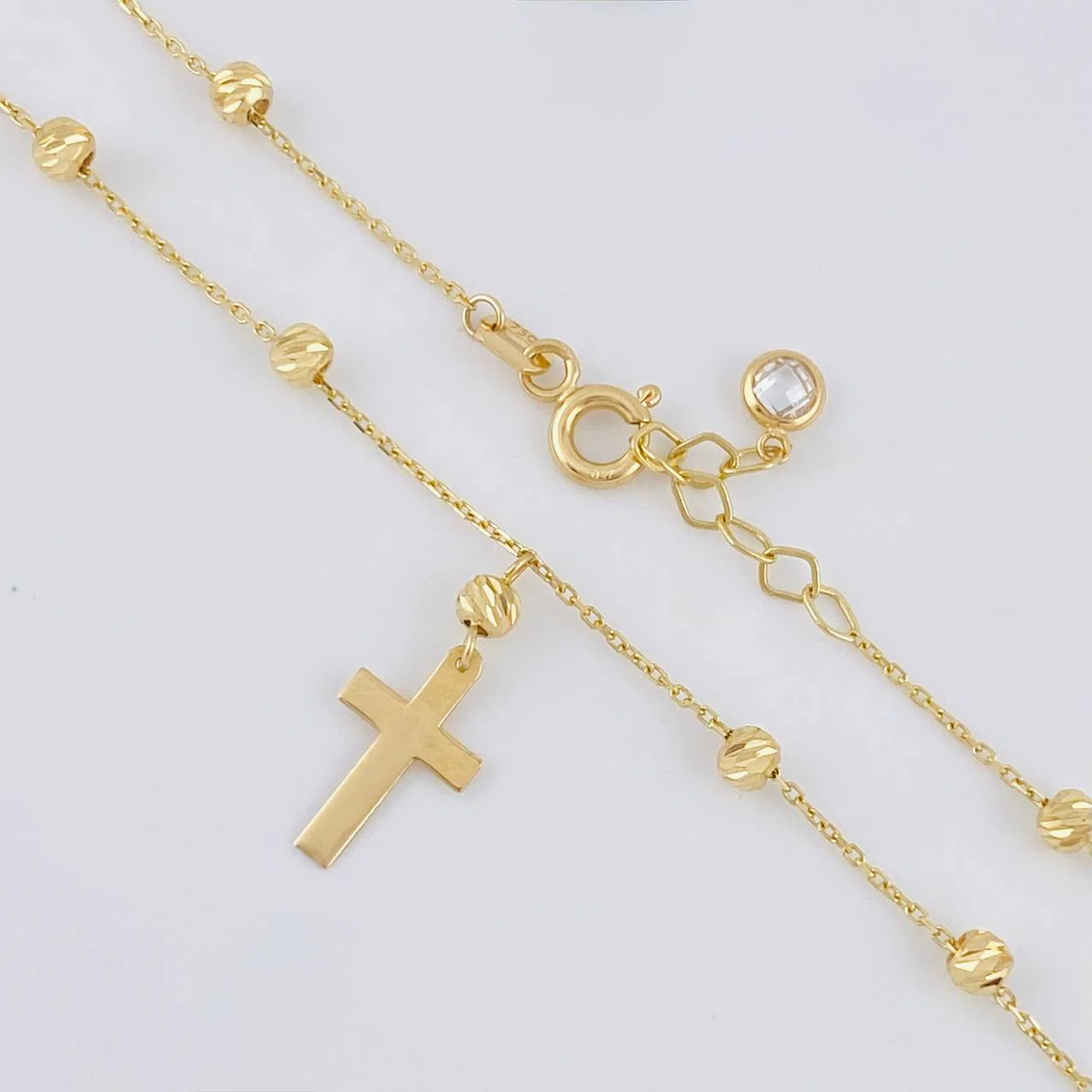 Rosario Cruz Lisa 3.2 g / 45.6 cm / 3 mm Oro Amarillo 18K - Image 3