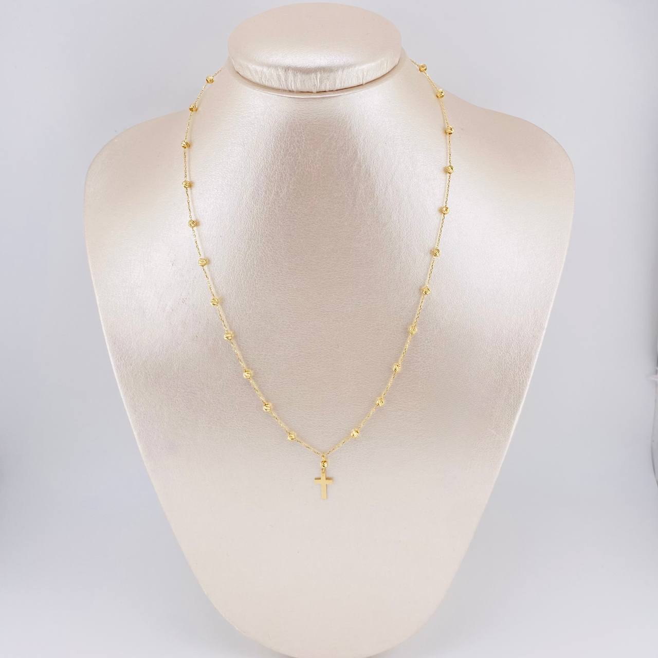 Rosario Cruz Lisa 3.2 g / 45.6 cm / 3 mm Oro Amarillo 18K - Image 6