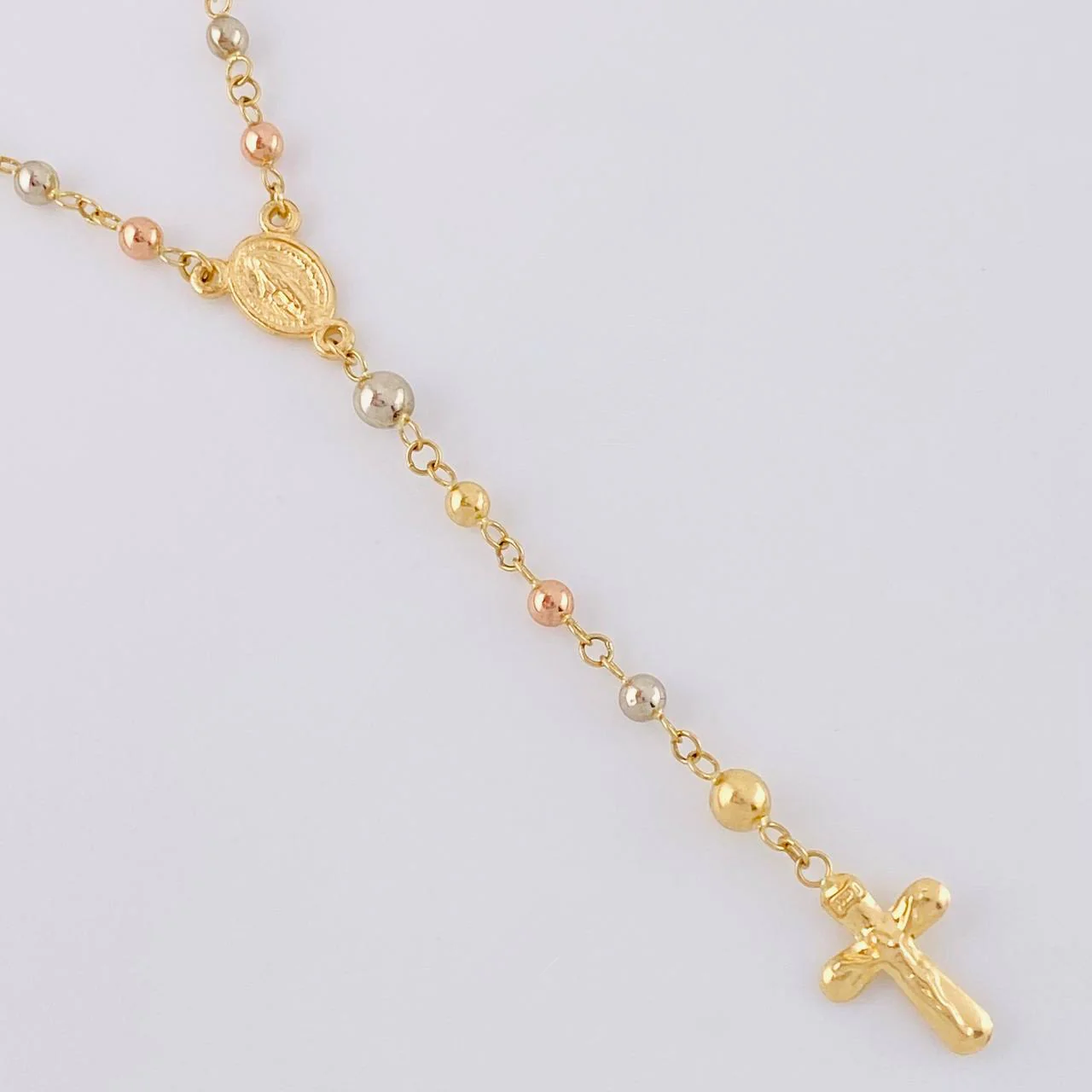 Rosario Rosario Virgen De La Milagrosa Lisa 6 g / 52 cm / 3mm-4mm mm Tres Oros 18K