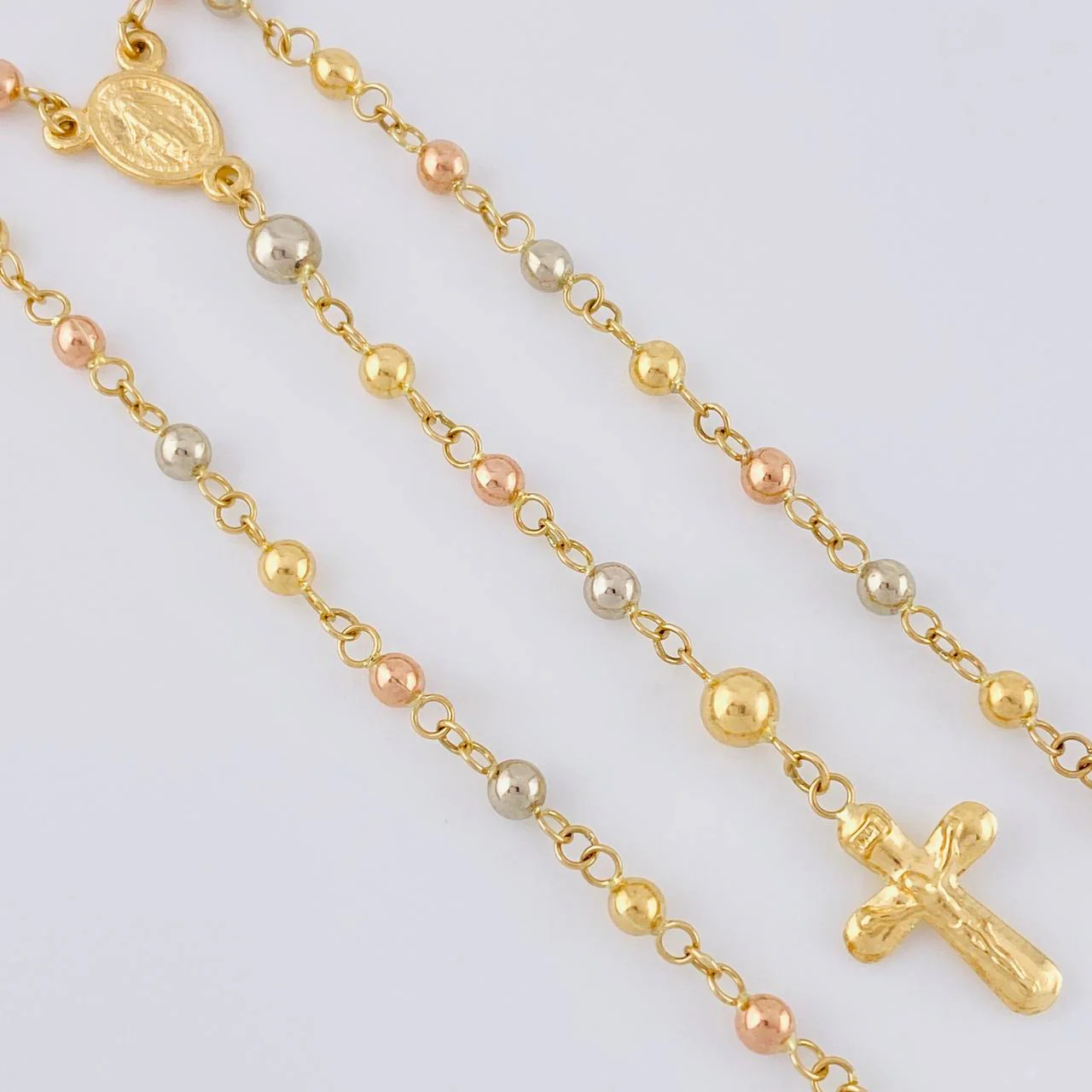 Rosario Rosario Virgen De La Milagrosa Lisa 6 g / 52 cm / 3mm-4mm mm Tres Oros 18K - Image 3