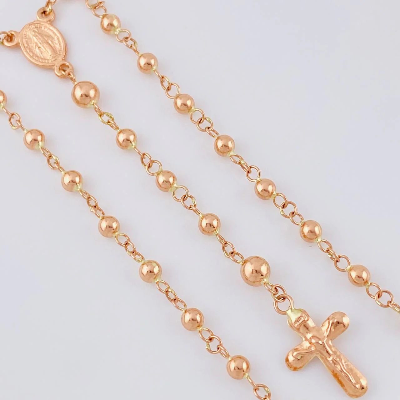 Rosario Virgen De La Milagrosa 6.6 g / 60 cm / 3mm/4mm mm Oro Rosa 18K - Image 4