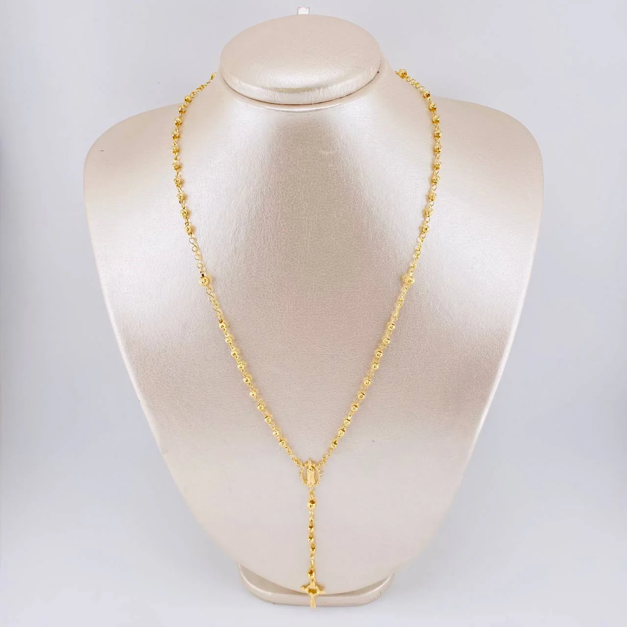 Rosario Virgen Guadalupe Diamantado 7.25 g / 50 cm / 3 mm - 4 mm Oro Amarillo 18K - Image 8