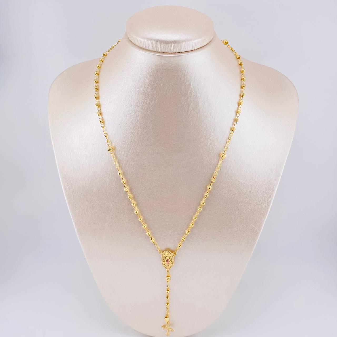 Rosario Virgen Guadalupe Diamantado 7.65 g / 47.5 cm / 3 mm - 4 mm Oro Amarillo 18K - Image 11