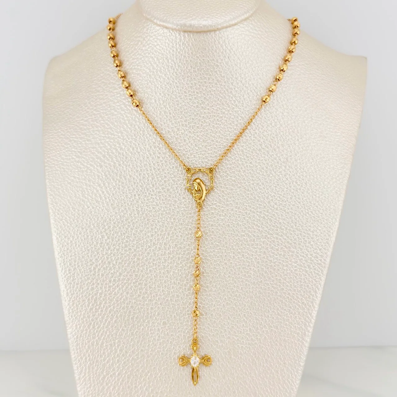 Rosario Virgen Maria 9.55 g / 58 cm / 3 mm Oro Amarillo 18K - Image 7