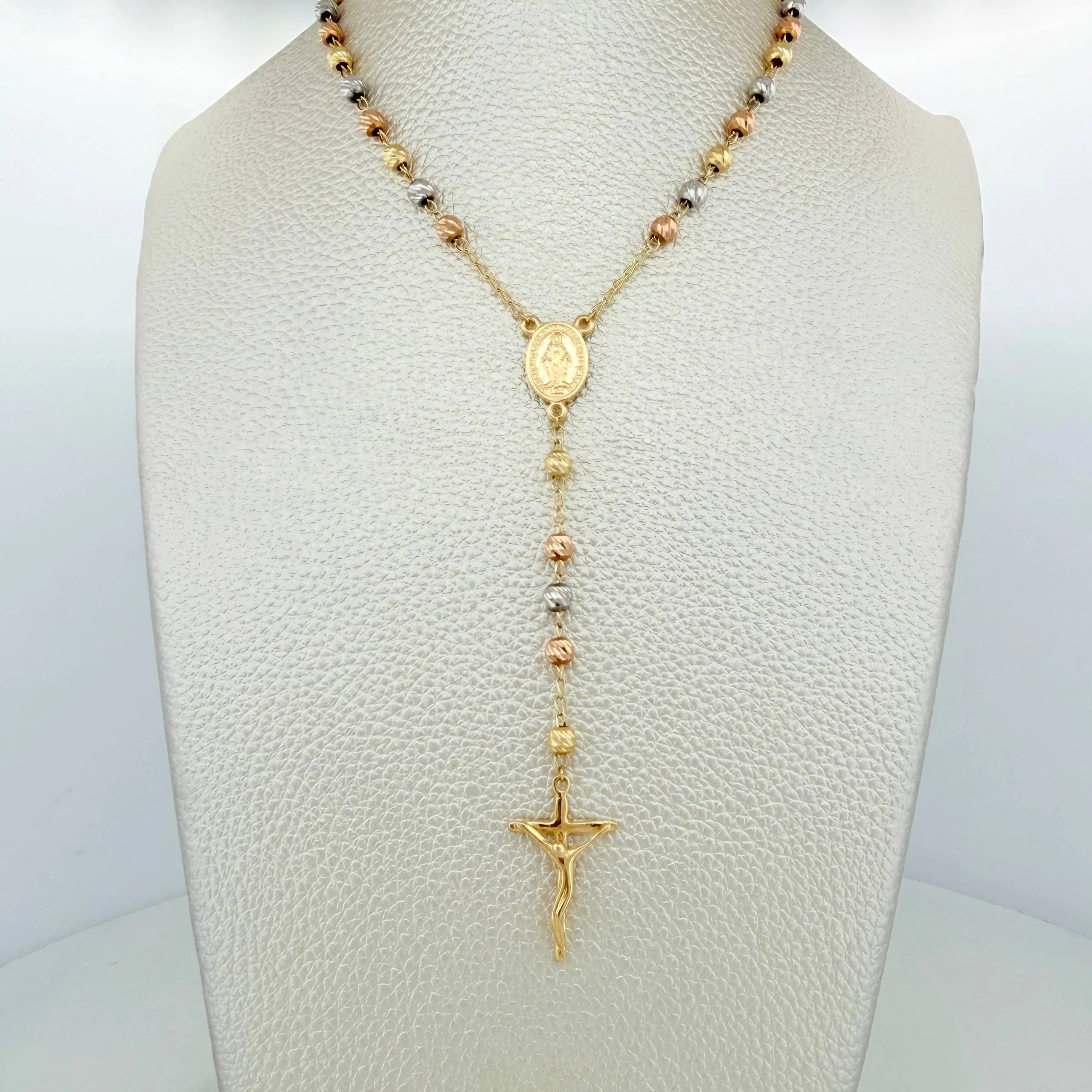 Rosario Virgen milagrosa 10.65g / 59cm / 4mm Tres Oros 18K - Image 6