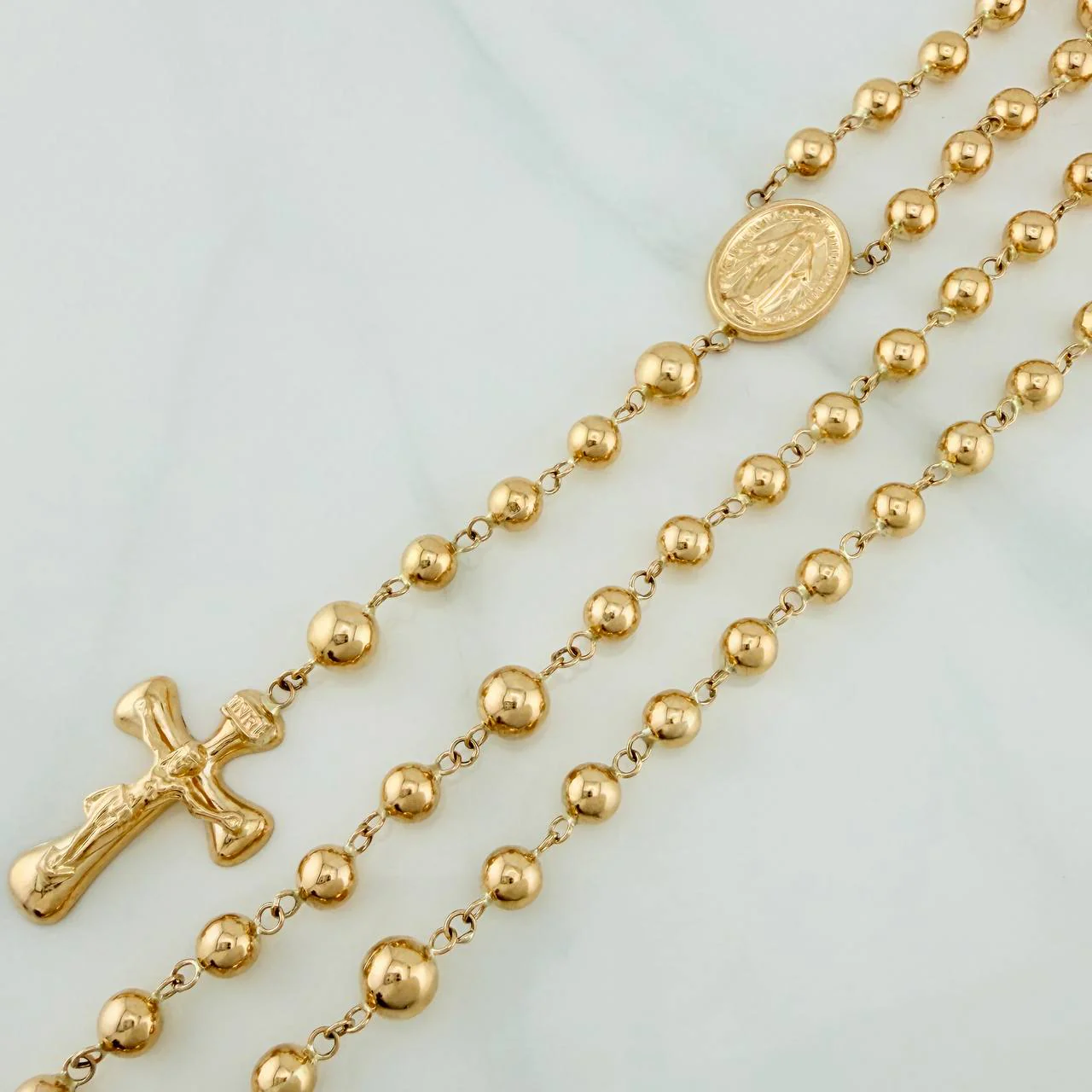 Rosario Virgen Milagrosa 13.05gr / 40cm / 5mm-6mm Oro Amarillo 18K & - Image 4