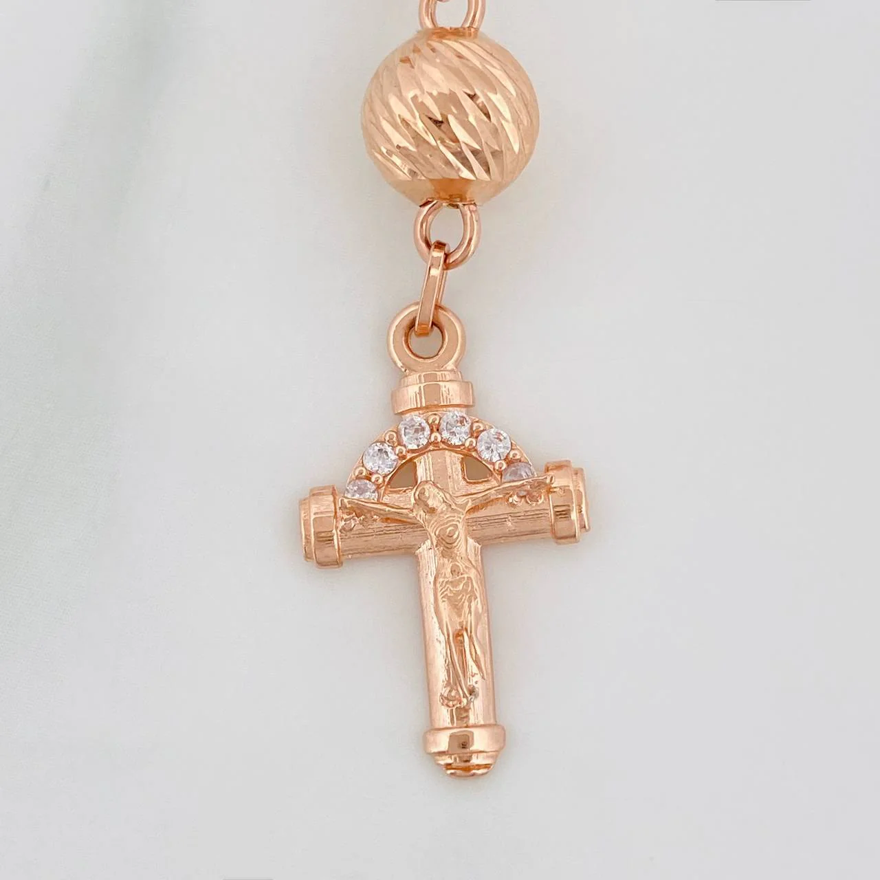 Rosario Virgen Milagrosa 19.15gr / 41cm / 6mm-8mm Oro Rosa 18K - Image 2