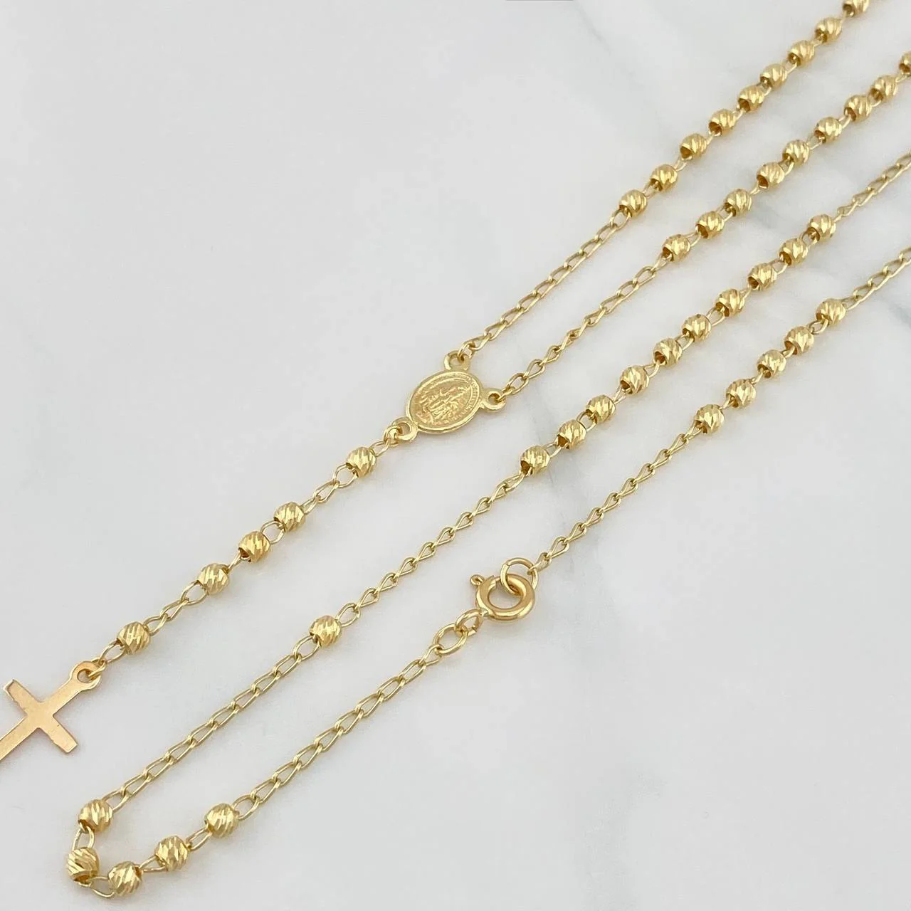 Rosario Virgen Milagrosa 5.85 g / 53 cm / 3 mm Oro Amarillo 18K - Image 4