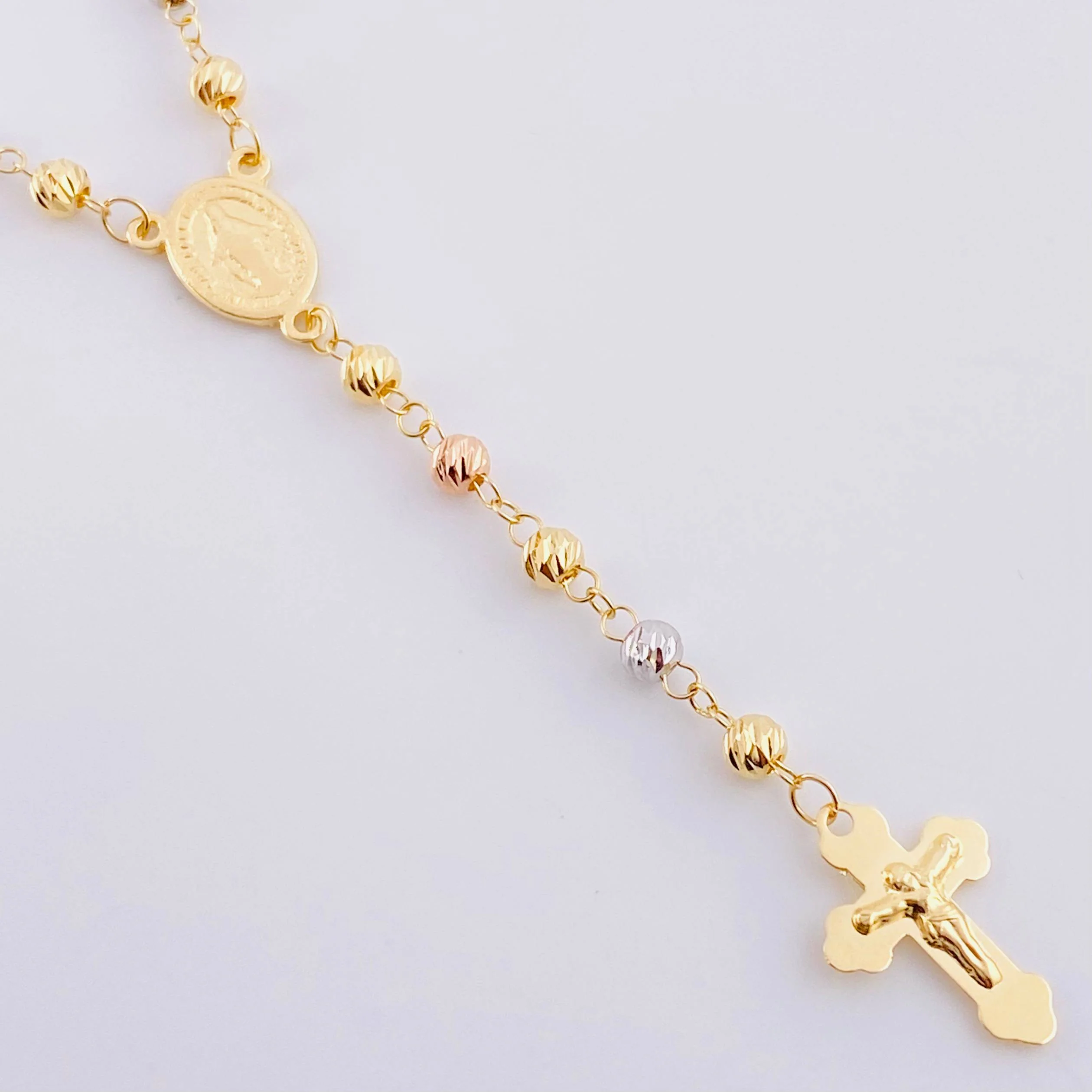 Rosario Virgen Milagrosa 6.1g / 51cm / 3mm Tres Oros 18K