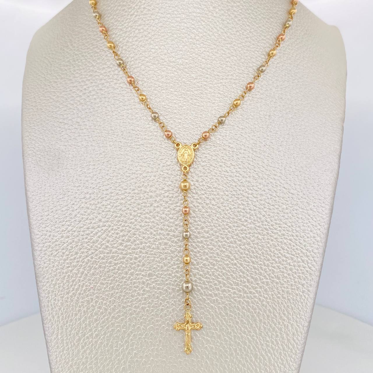 Rosario Virgen Milagrosa 6.25g / 50.05cm / 3.7mm Tres Oros 18K - Image 6