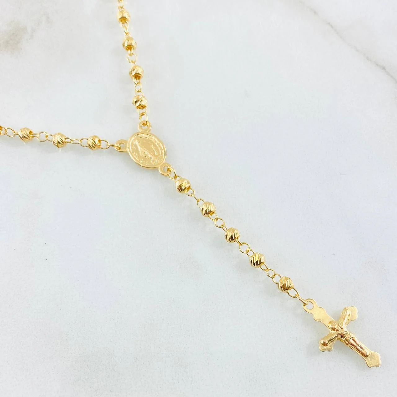 Rosario Virgen milagrosa 6.3g / 51.5cm / 3mm Oro Amarillo 18K