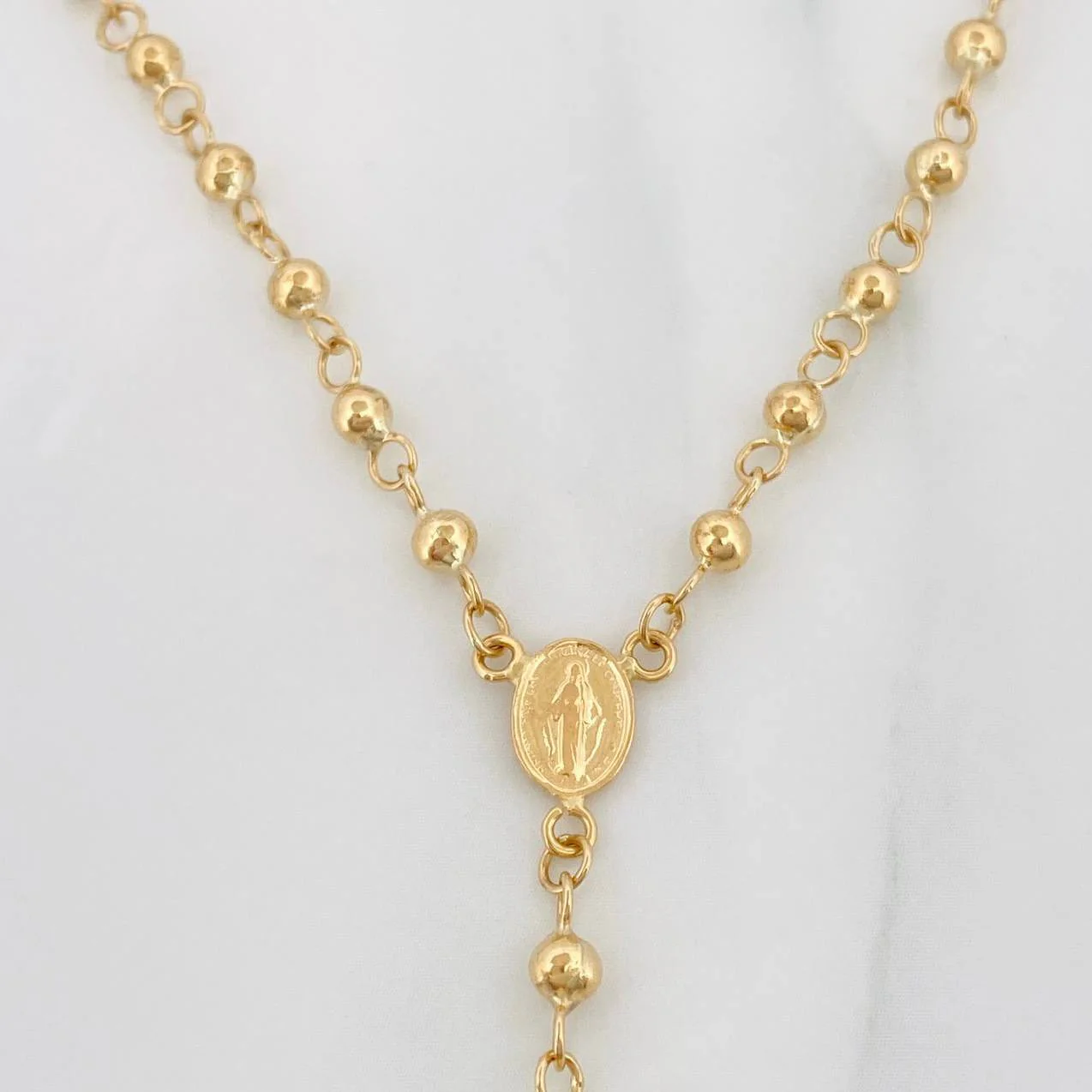 Rosario Virgen Milagrosa 7.1 g / 46.7 cm / 3 mm Oro Amarillo 18K - Image 2