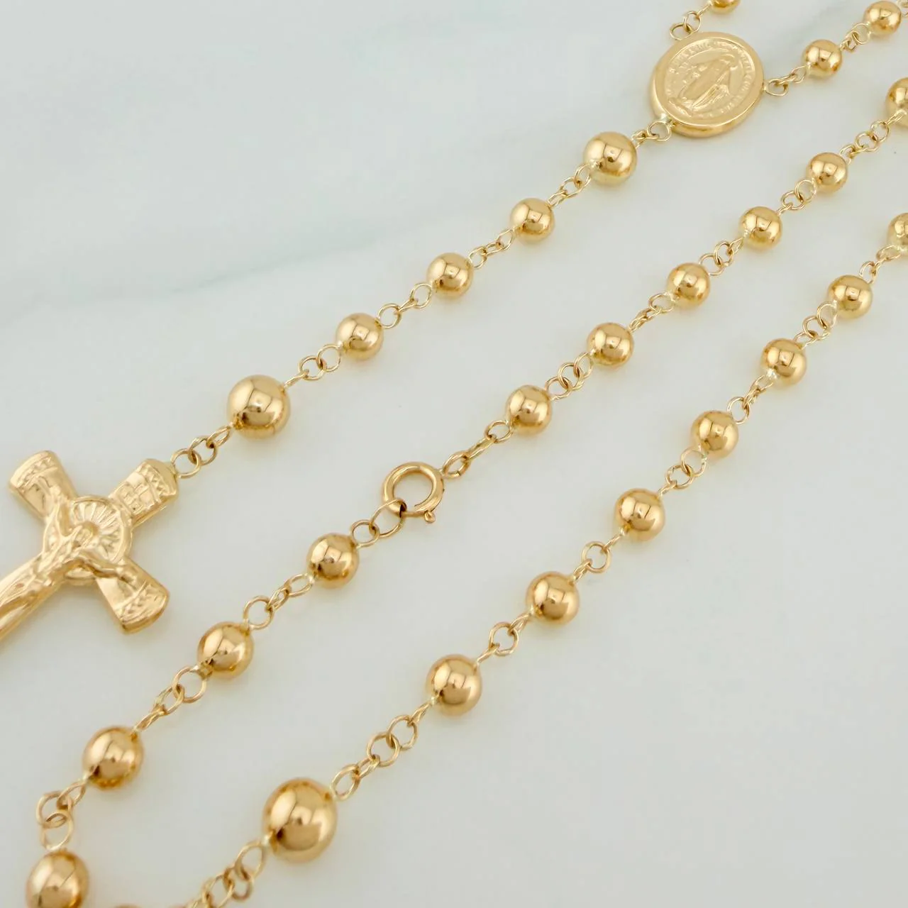 Rosario Virgen Milagrosa 8.4gr / 55.5cm / 5mm-4mm Oro Amarillo 18K & - Image 5