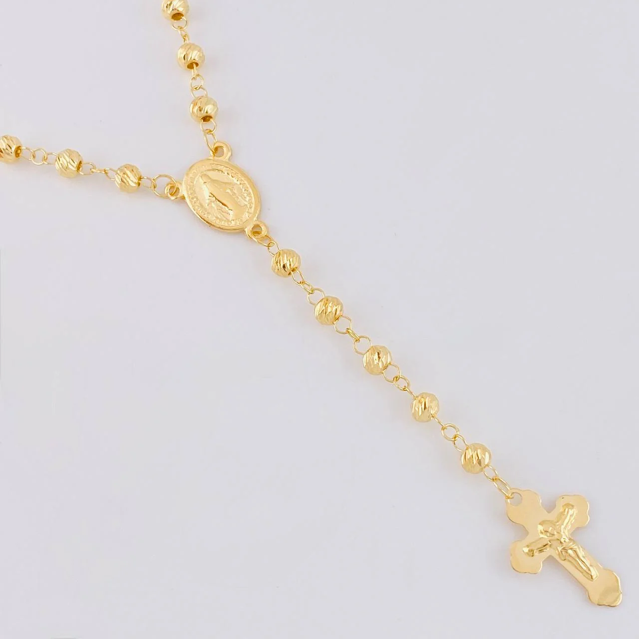 Rosario Virgen milagrosa 9.65g / 58cm / 4mm Oro Amarillo 18K