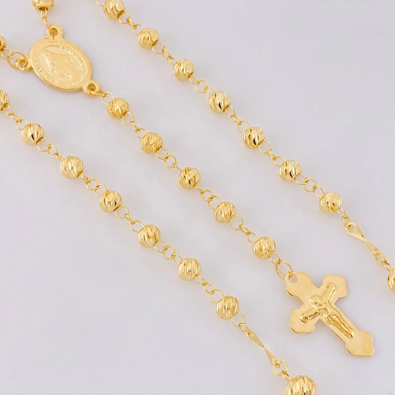 Rosario Virgen milagrosa 9.65g / 58cm / 4mm Oro Amarillo 18K - Image 4