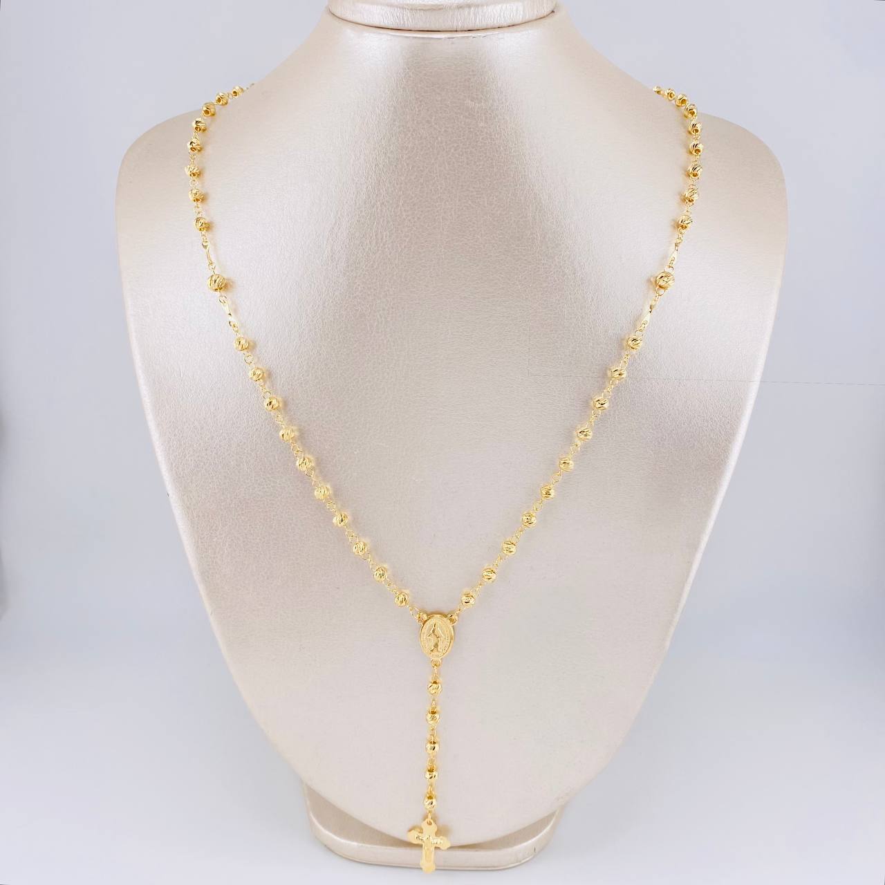 Rosario Virgen milagrosa 9.7g / 57.8cm / 4mm Oro Amarillo 18K - Image 6