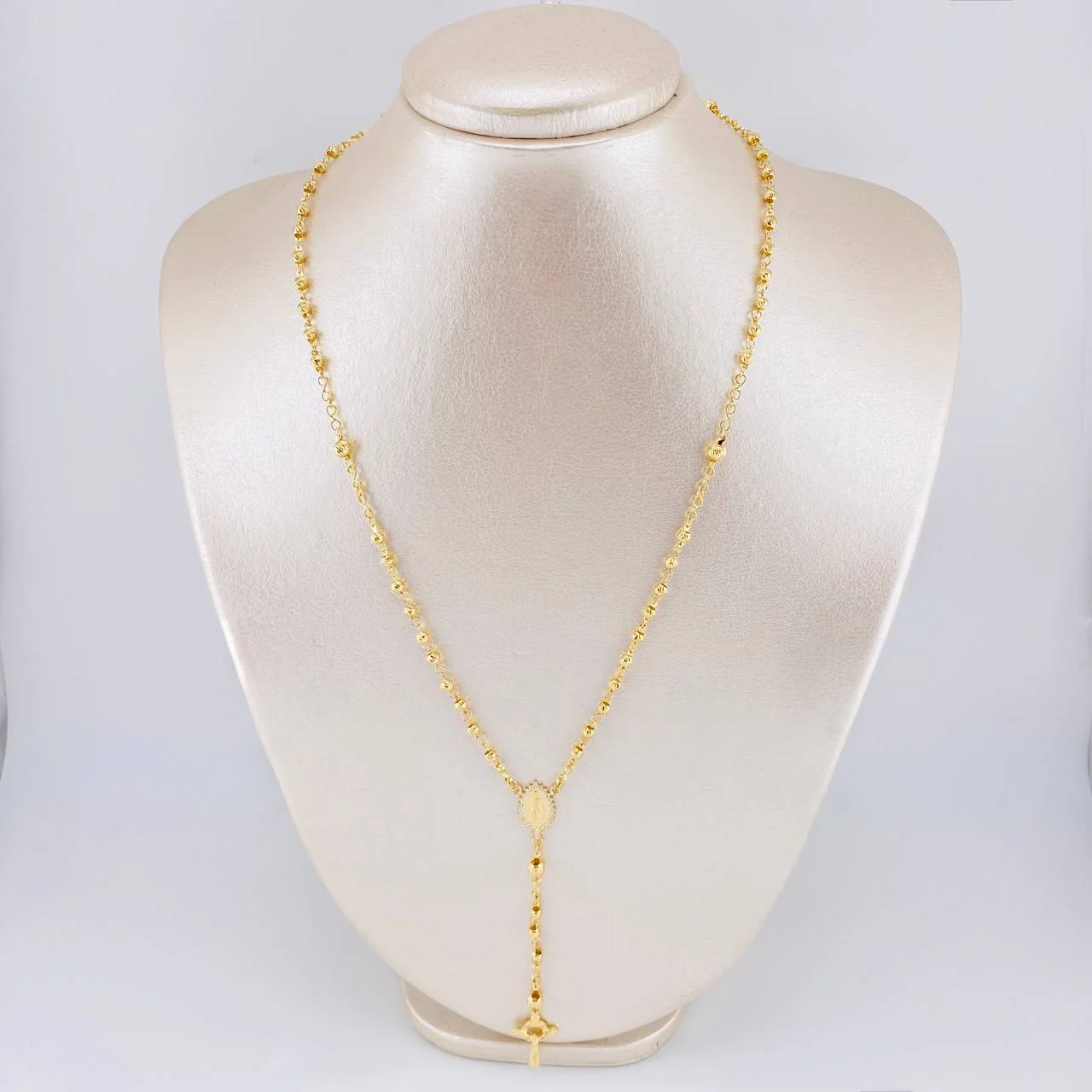 Rosario Virgen Milagrosa Diamantado 7.4 g / 47.5 cm / 3 mm - 4 mm Oro Amarillo 18K - Image 6