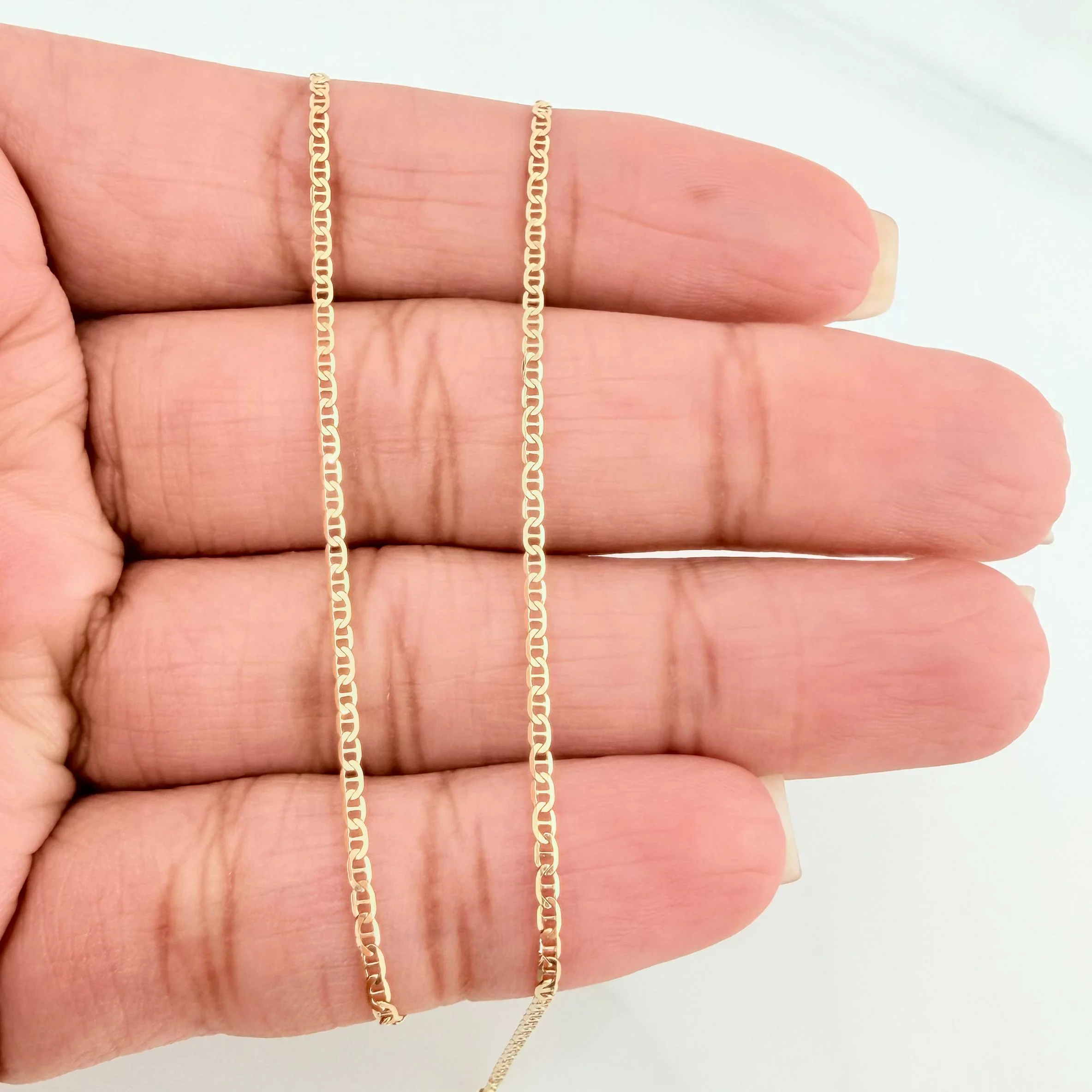 Set Cadena Escalera + Dije Oso Ts / 2.9gr / 50 cm Oro Amarillo 18K - Image 4