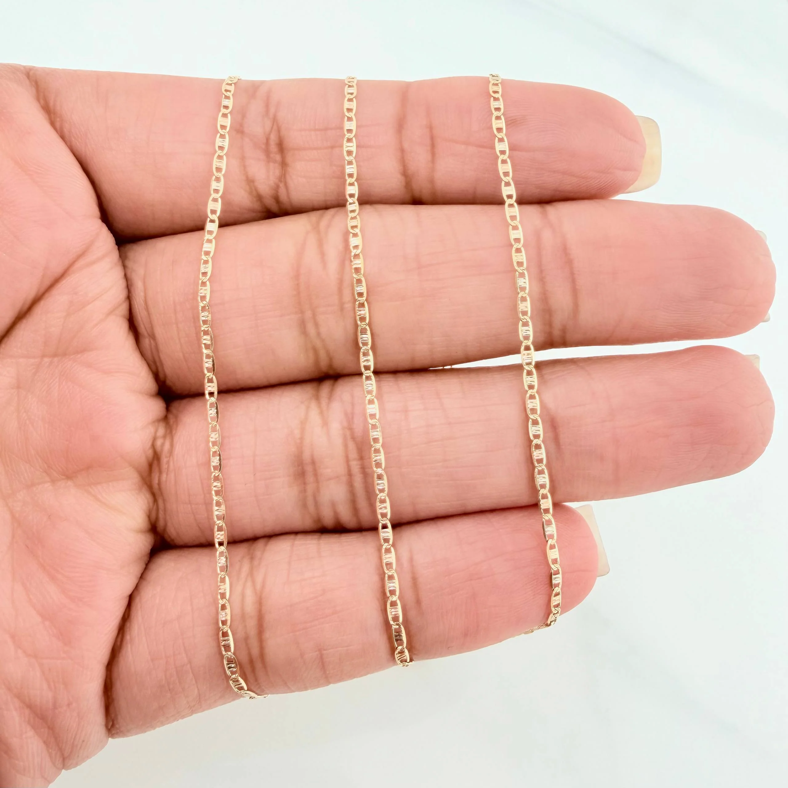 Set Cadena Escalera Plana + Dije One Dólar / 2.3gr / 50 cm Tres Oros 18K - Image 4