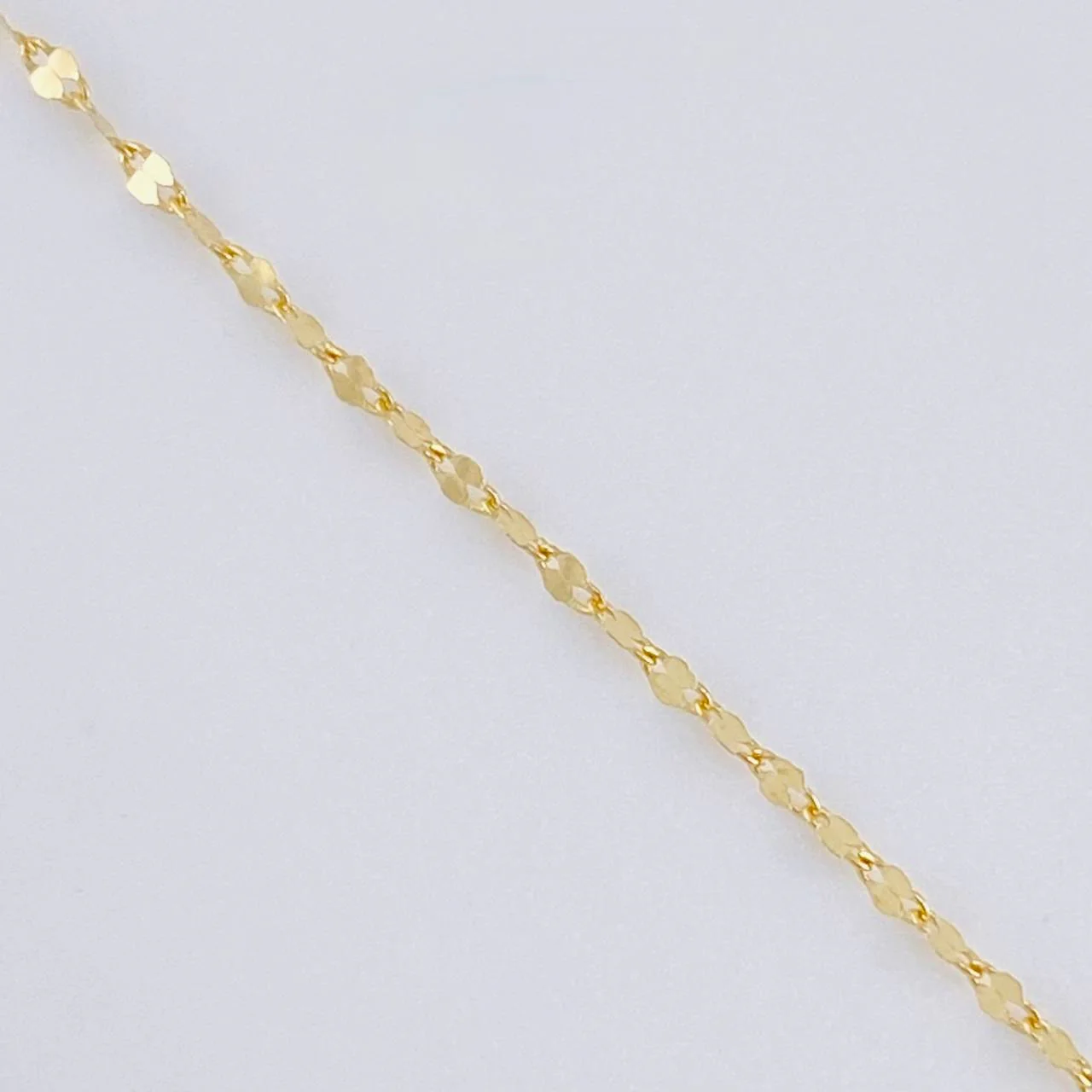 Set Cadena Flor Espejo + Dije Corazón / 1.3gr / 50.1 cm Oro Amarillo 18K - Image 4