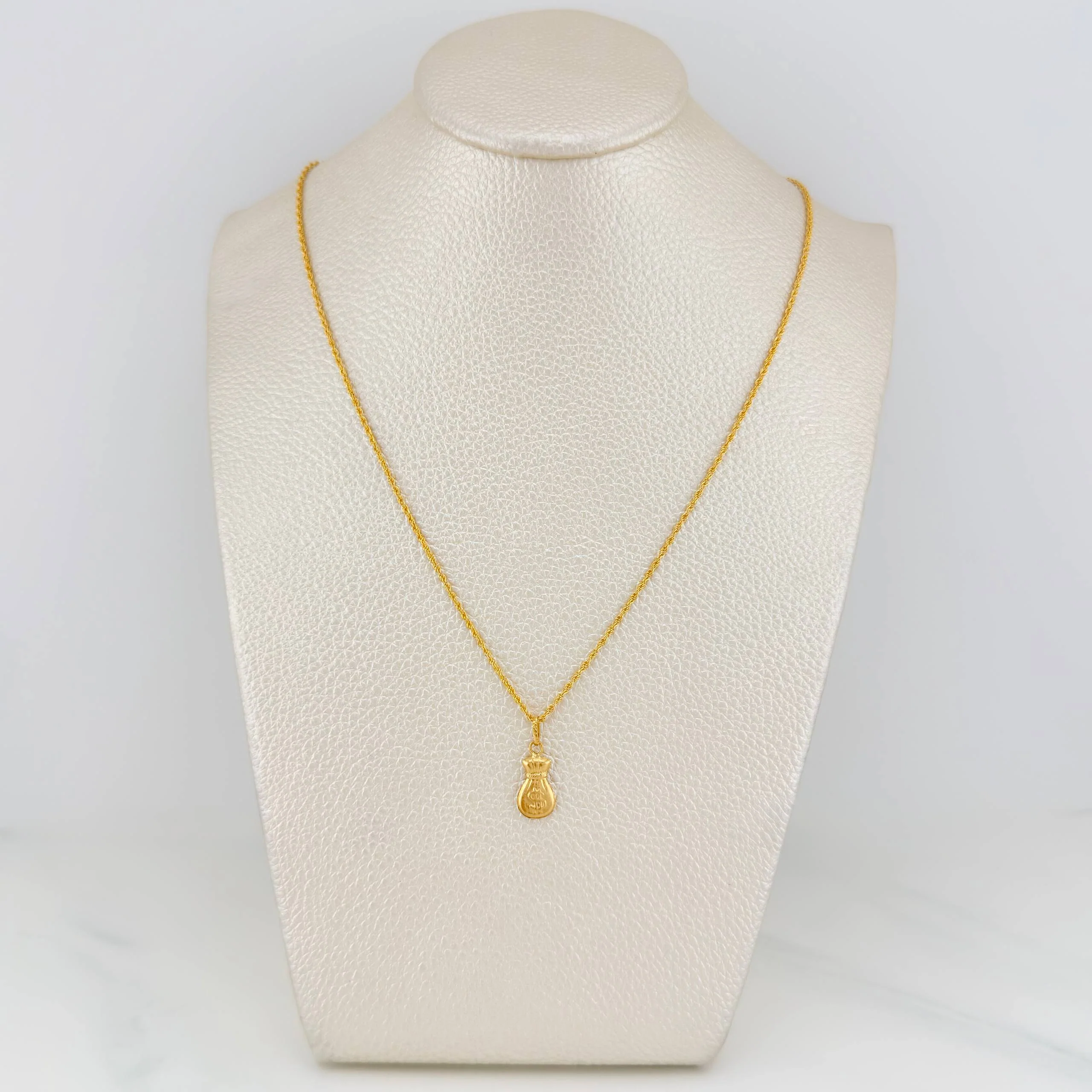 Set Cadena Lazo + Dije Bolsa De Dinero / 1.55gr / 60 cm Oro Amarillo 18K - Image 5