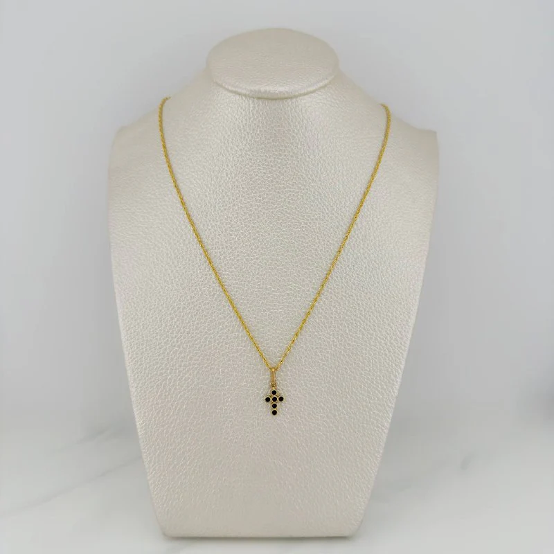 Set Cadena Lazo + Dije Cruz / 1,6 gr / 50.5 cm Oro Amarillo 18K - Image 6
