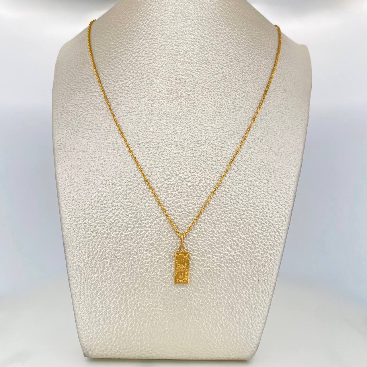 Set Cadena Lazo + Dije One Dólar / 1.75gr / 60 cm Oro Amarillo 18K - Image 5