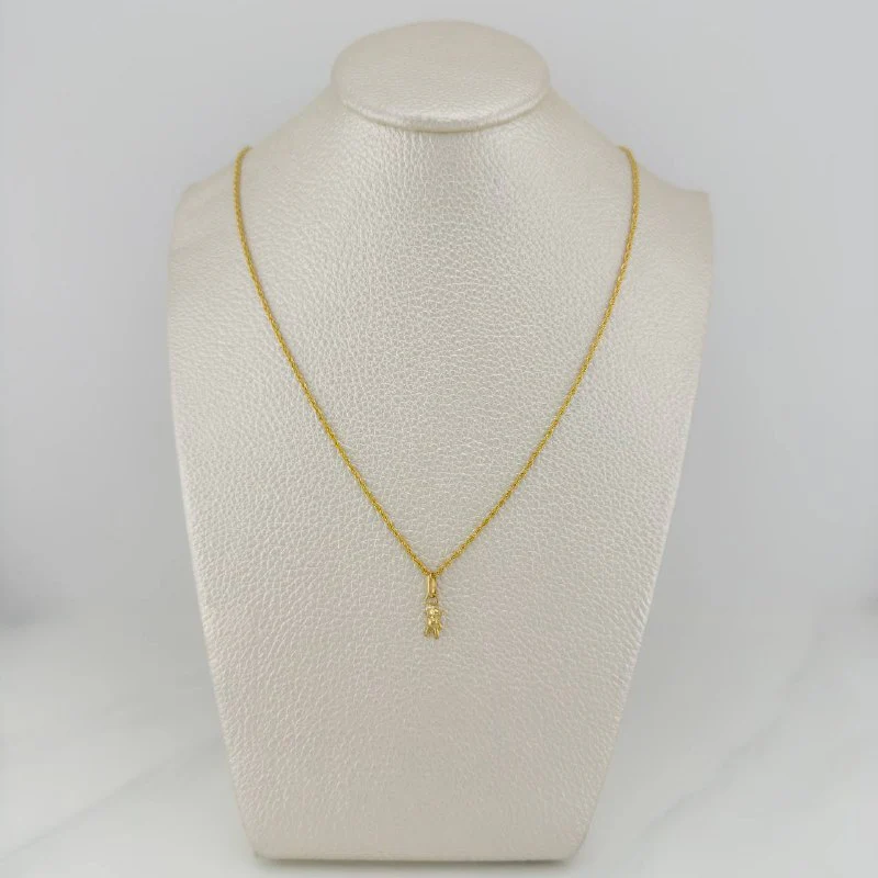 Set Cadena Lazo + Dije Oso / 1,15gr / 45.1 cm Oro Amarillo 18K - Image 5