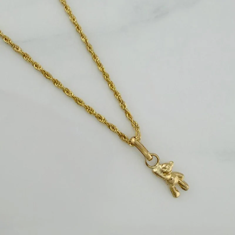 Set Cadena Lazo + Dije Oso / 1,2gr / 45.1 cm Oro Amarillo 18K - Image 2