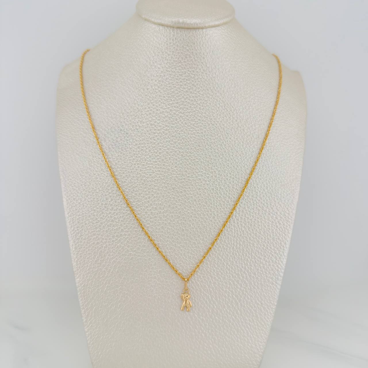 Set Cadena Lazo + Dije Oso / 1,2gr / 45.2 cm Oro Amarillo 18K - Image 6