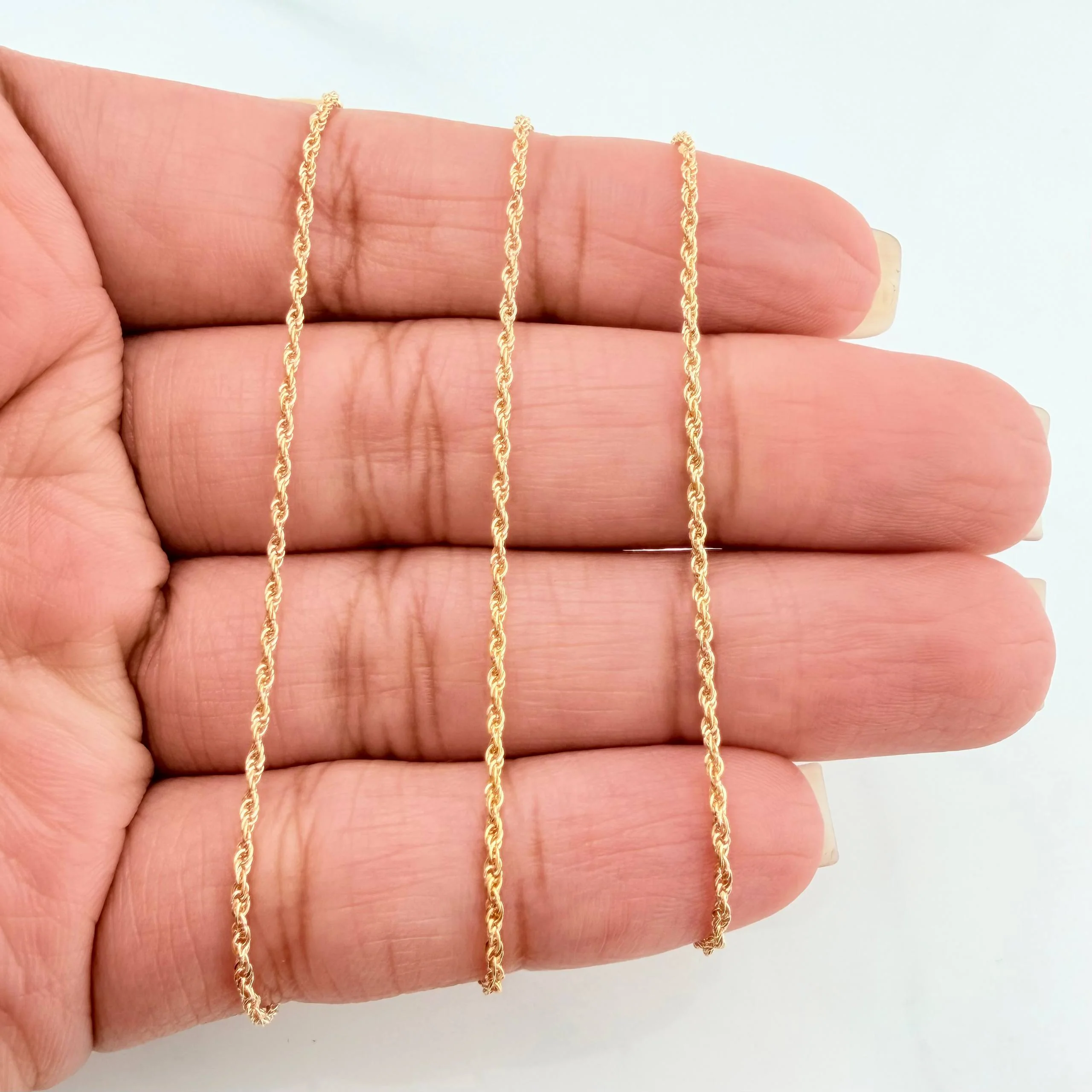 Set Cadena Lazo + Dije Virgen Del Carmen / 1.4gr / 49.5 cm Oro Amarillo 18K - Image 4