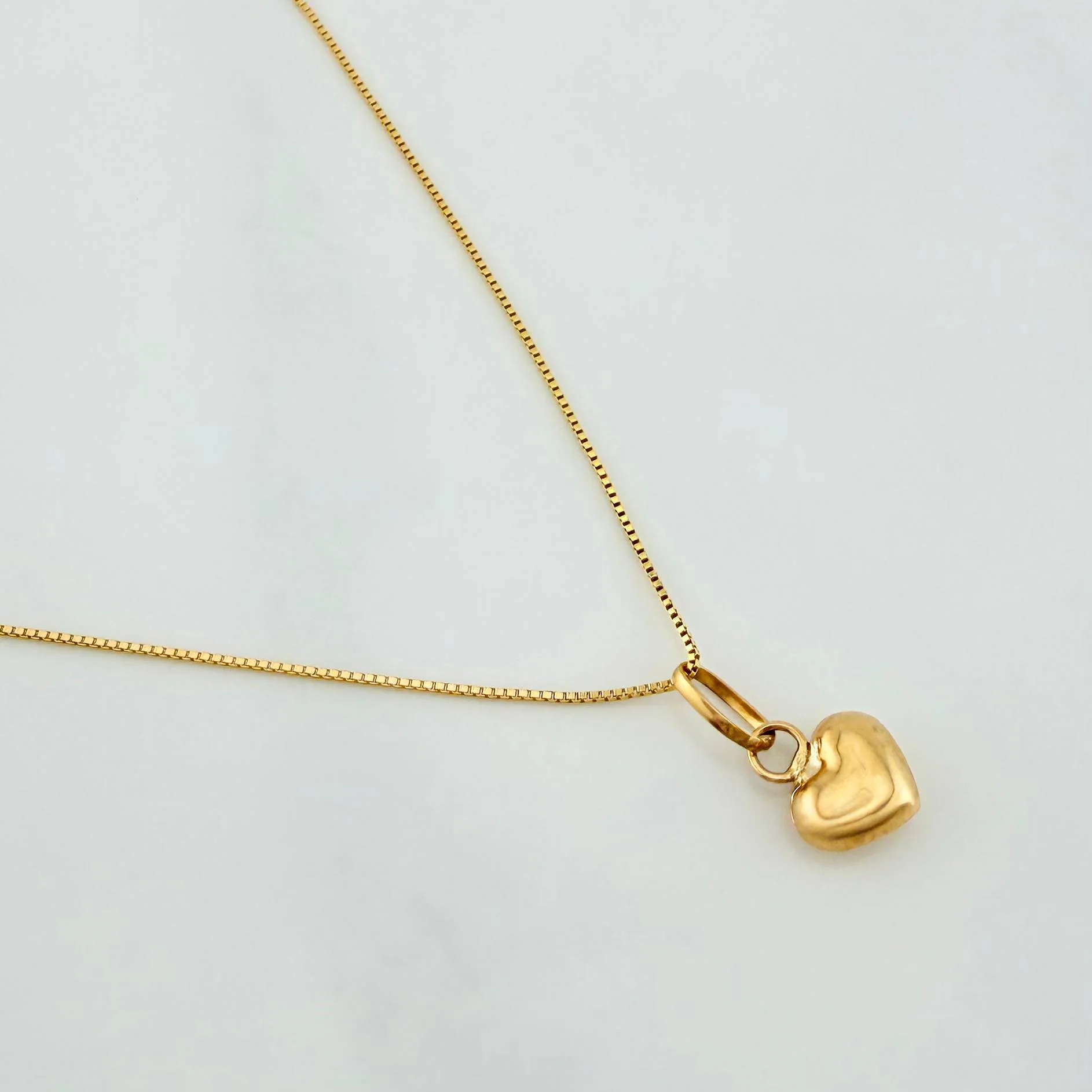 Set Cadena Veneciana + Dije Corazon / 1.1 g / 40.05 cm Oro Amarillo 18K - Image 2