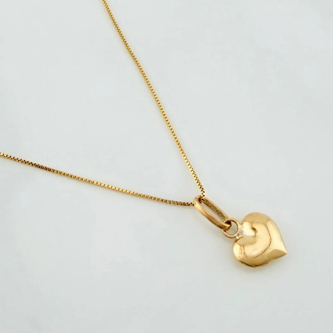Set Cadena Veneciana + Dije Corazon / 1,15gr / 45 cm Oro Amarillo 18K - Image 2