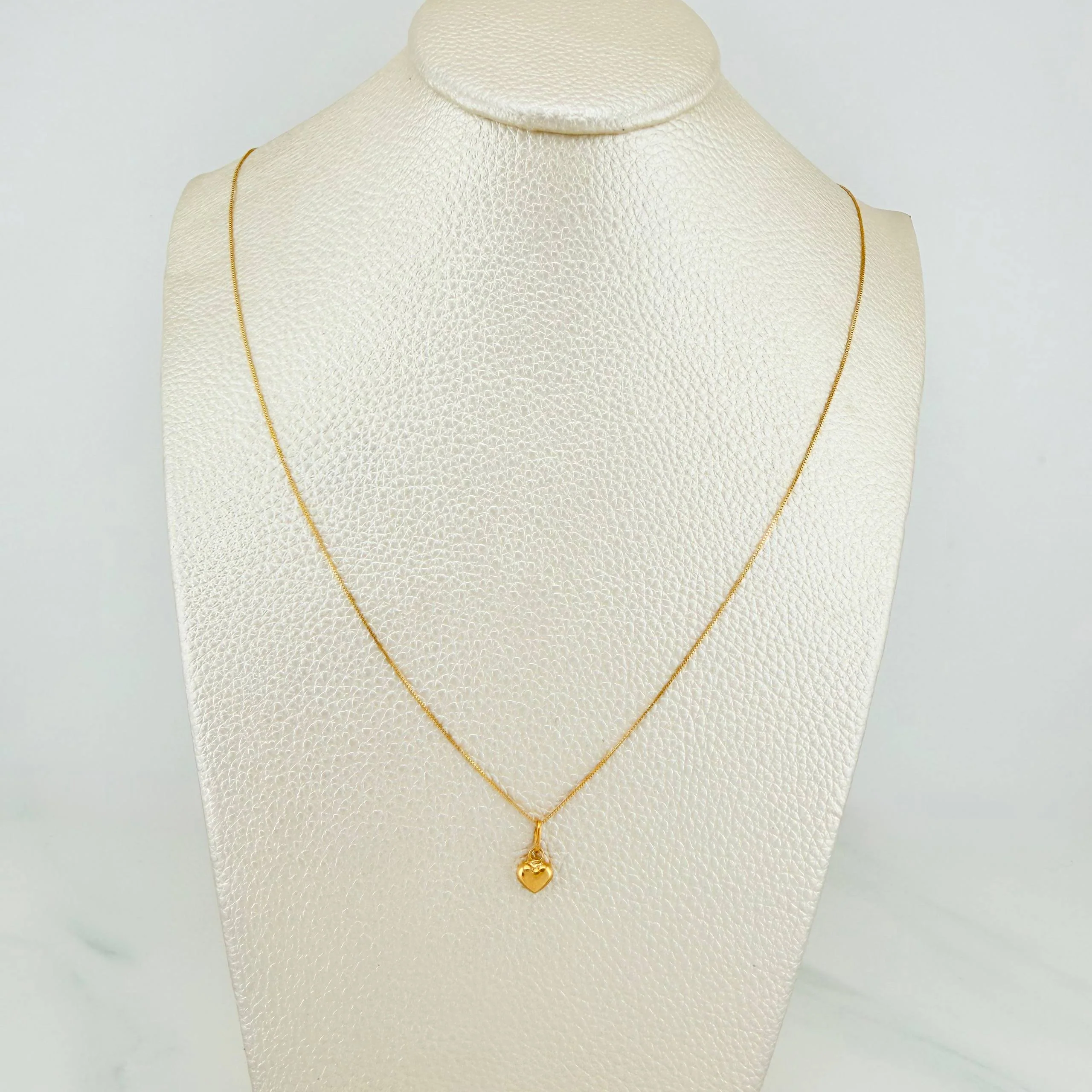 Set Cadena Veneciana + Dije Corazon / 1.4 g / 40 cm Oro Amarillo 18K - Image 5