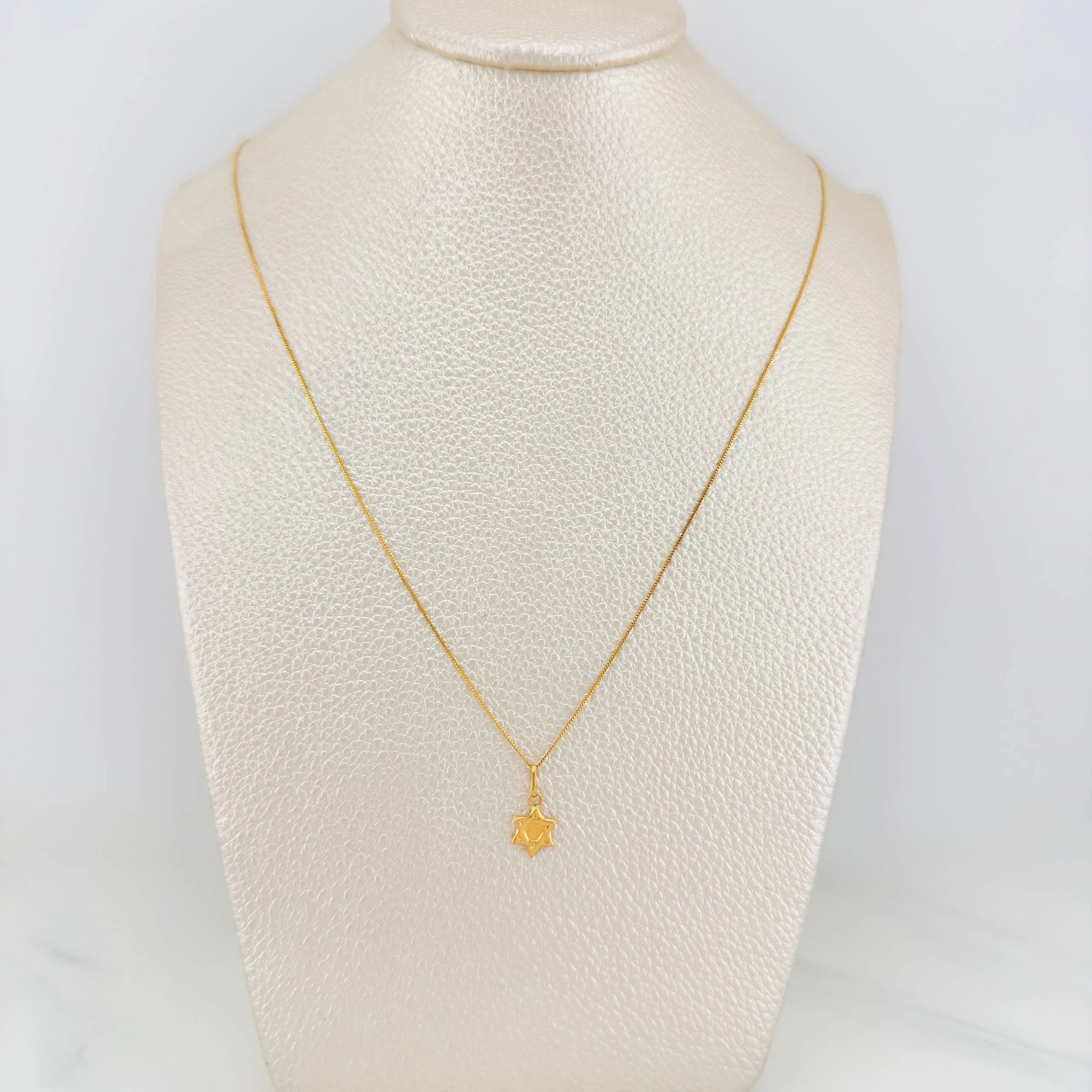 Set Cadena Veneciana + Dije Estrella De David / 1,05gr / 45 cm Oro Amarillo 18K - Image 5