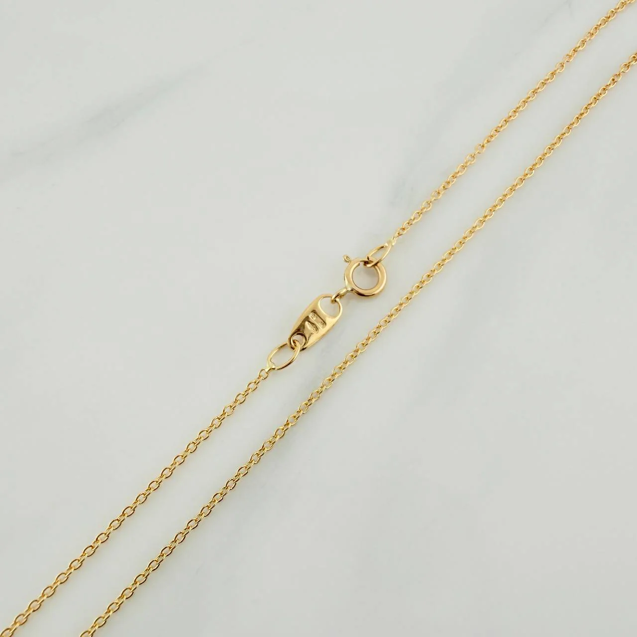 Set Cadena y Dije Aro Seguido + Luna 1.65gr / 45.5cm / 1mm Oro Amarillo 18K (Oferta) & - Image 4
