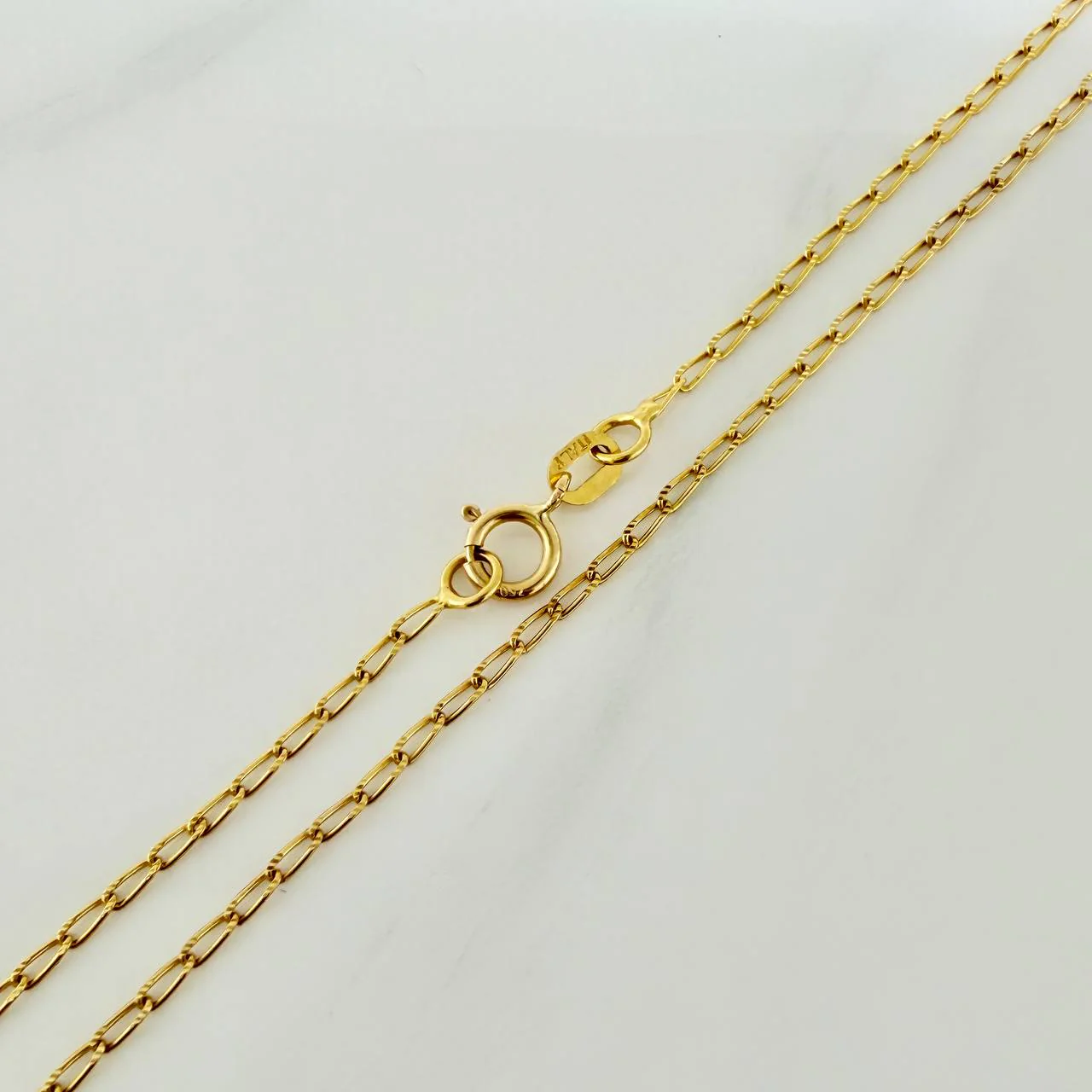 Set Cadena y Dije Espiga + Estrella David 1.95gr / 45.3cm / 1.22mm Oro Amarillo 18K (Oferta) & - Image 4