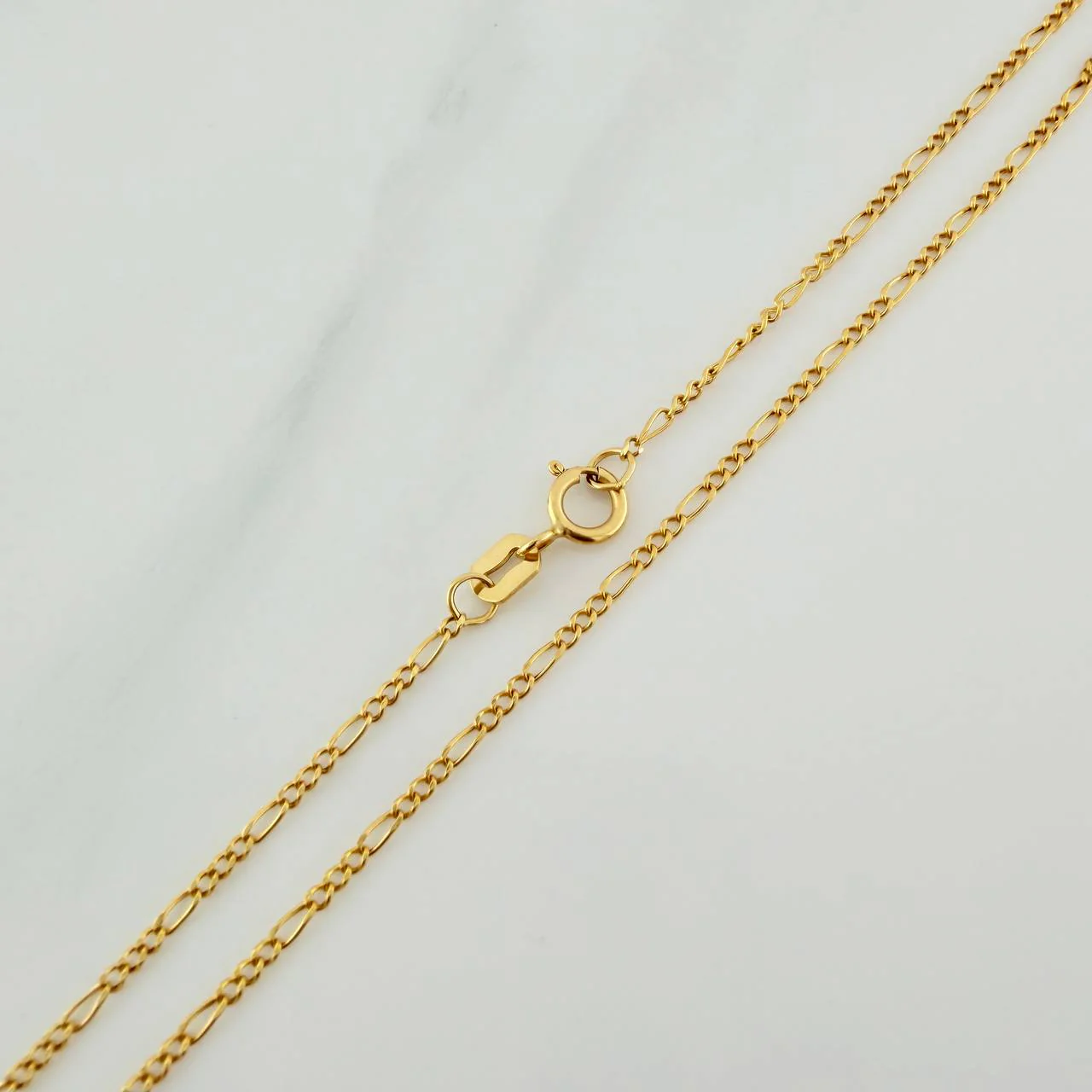 Set Cadena y Dije Figaro +Corazon 1.3gr / 44.8cm / 1.27mm Oro Amarillo 18K (Oferta) & - Image 4