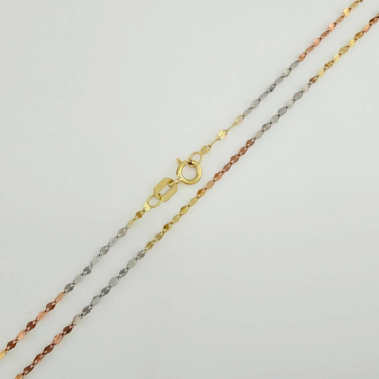 Set Cadena y Dije Flor Espejo + Cruz 1.15gr / 45.2cm / 1.52mm Tres Oros 18K (Oferta) $ - Image 4
