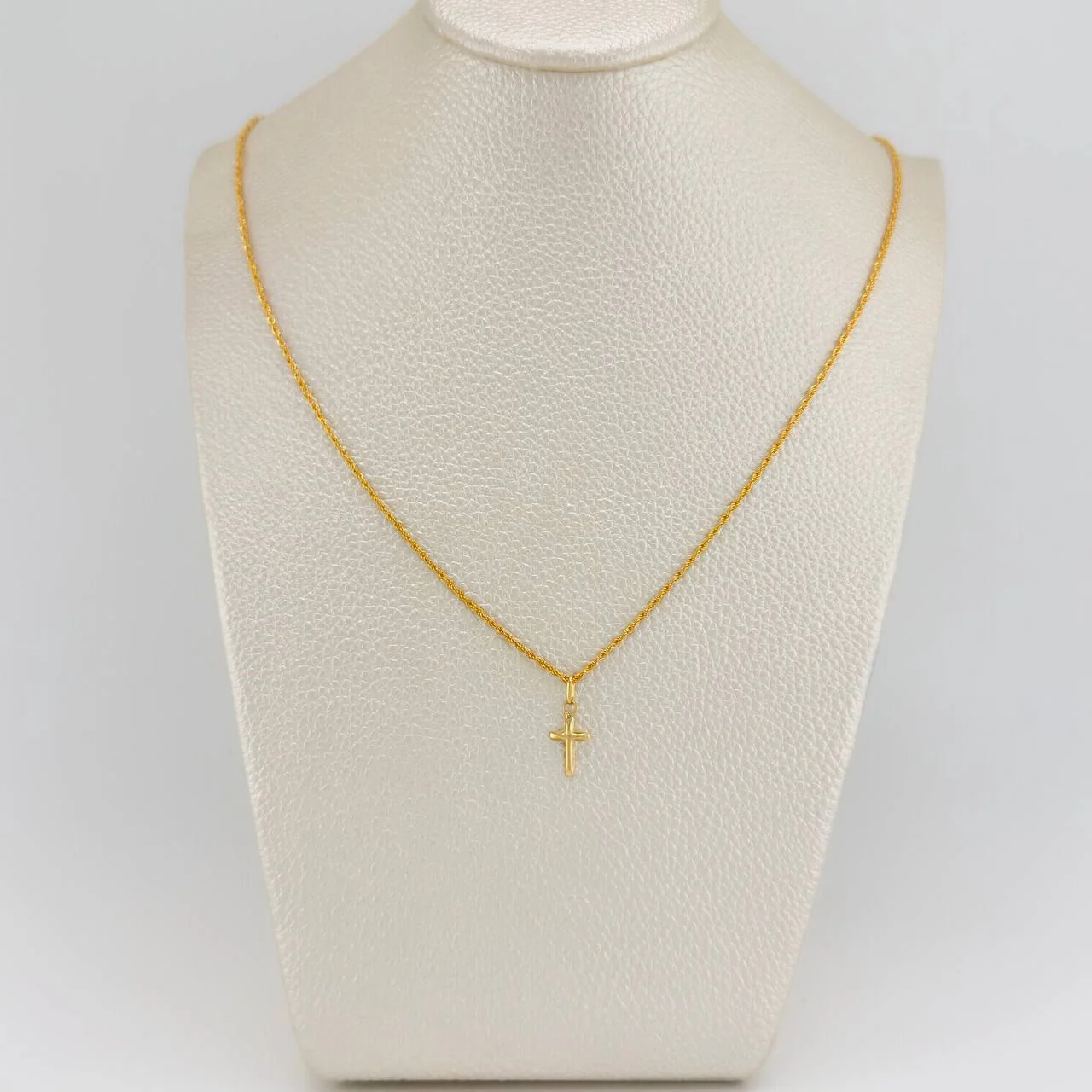 Set Cadena y Dije Lazo + Cruz 1.2gr / 50.1cm / 1.12mm Oro Amarillo 18K (Oferta) $ - Image 6