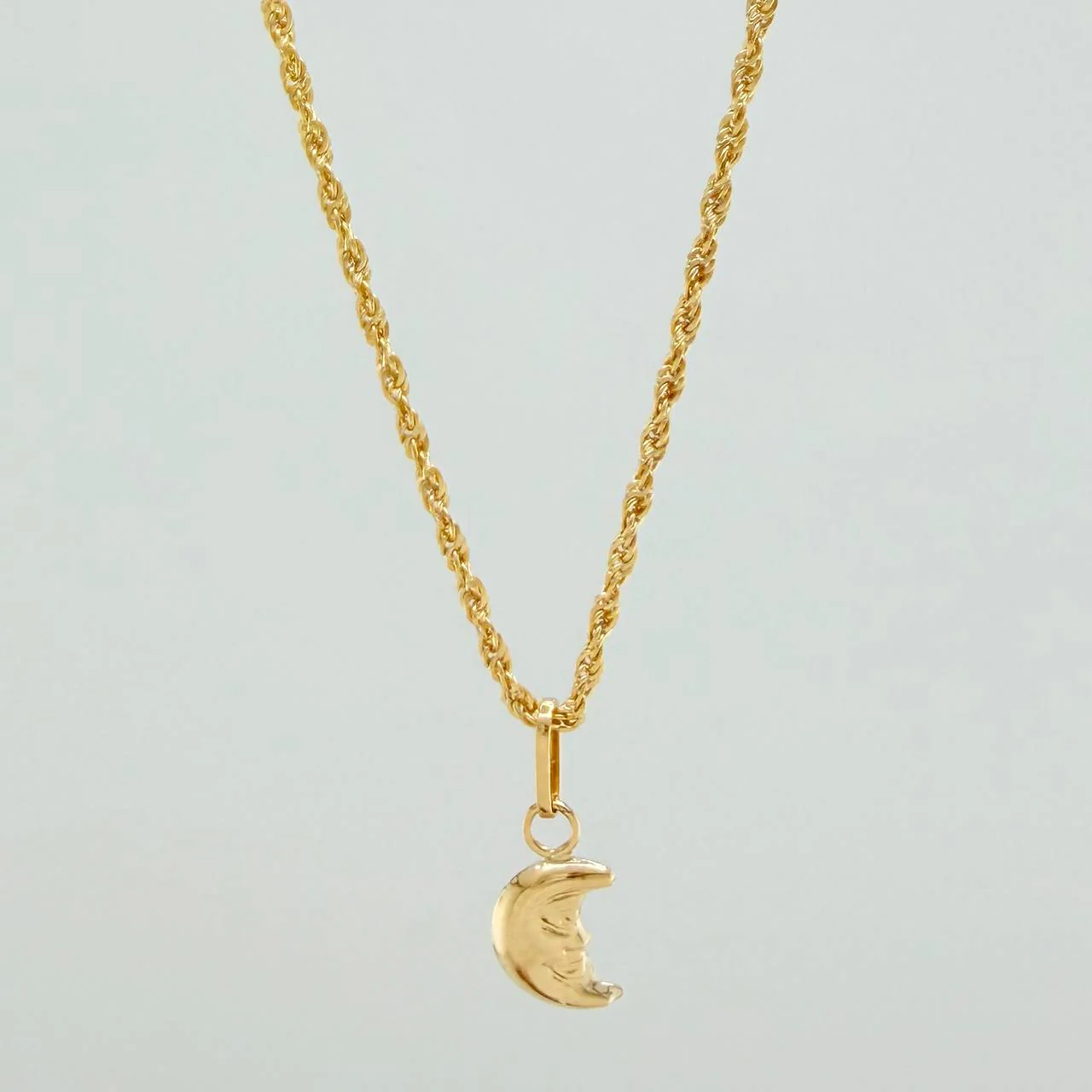 Set Cadena y Dije Lazo + Luna 1.1gr / 40.2cm / 1.23mm Oro Amarillo 18K (Oferta) &