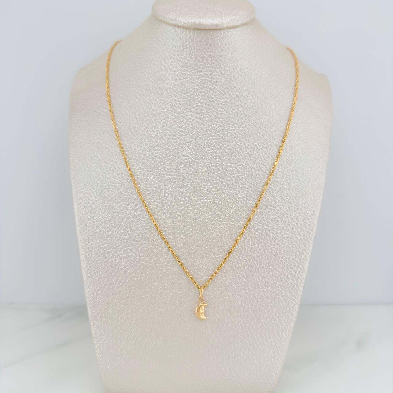 Set Cadena y Dije Lazo + Luna 1.1gr / 40.2cm / 1.23mm Oro Amarillo 18K (Oferta) & - Image 6